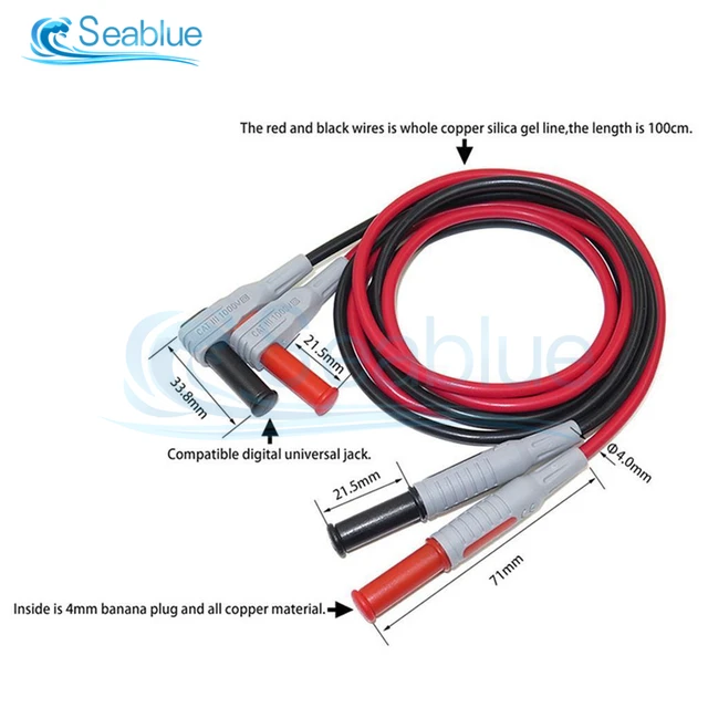 Test Lead Cable Multimeter  Multimeter Cable Banana Tests - P1032 4mm Plug  Test - Aliexpress