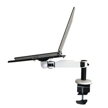 DL-AK10 10"-17" Tablet PC Holder and Laptop Stand Holder single arm Office Desktop bracket clamp base 10kg 0-85mm desk white