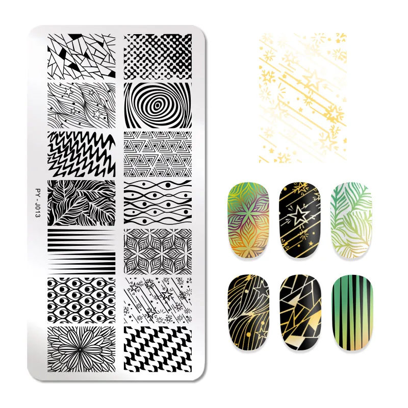 PICT YOU прямоугольные пластины для штамповки ногтей из нержавеющей стали 12 см * 6