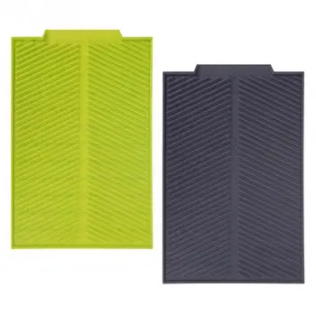 

Kitchenware Silicone Drain Mat Silicone Square Tableware Drying Mat High Quality Heat Resistant Dishwashing Durable Placemat