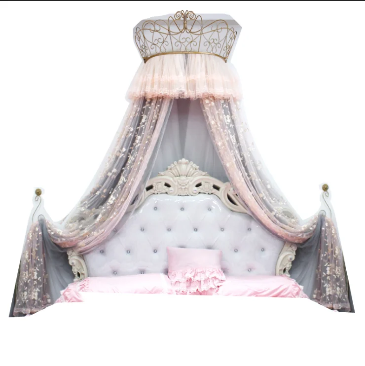 Bed Curtain Bedside Curtain Palace Princess Lace Decorative Curtain 1