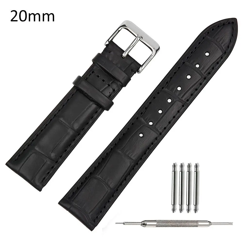 

Universal Unisex Replacement Adjustable Genuine Leather Wrist Strap Watchband