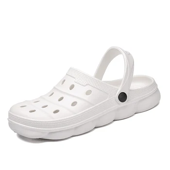 

2020 New Summer Unisex Croc Sandals Men Shoes Black Platform Beach Sandals Crocks White Clogs Men Crocse Male EVA Jelly Shoes
