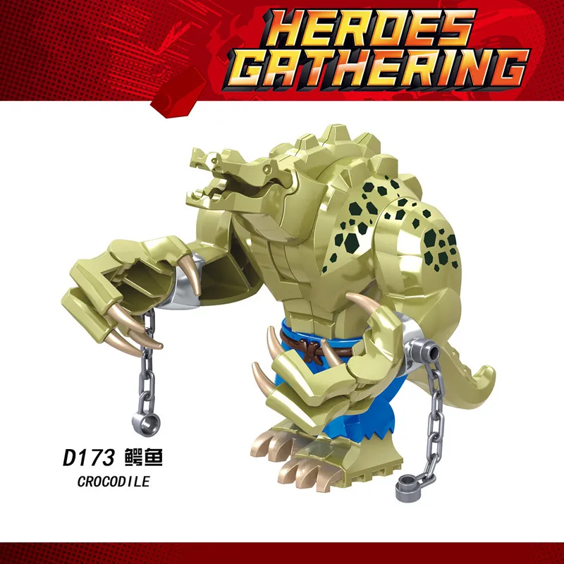 

Legoing Marvel Super Heroes Crocodile Iron Man Spiderman Thanos Hulk Action Figures Avengers Endgame Building Blocks Kids Toys