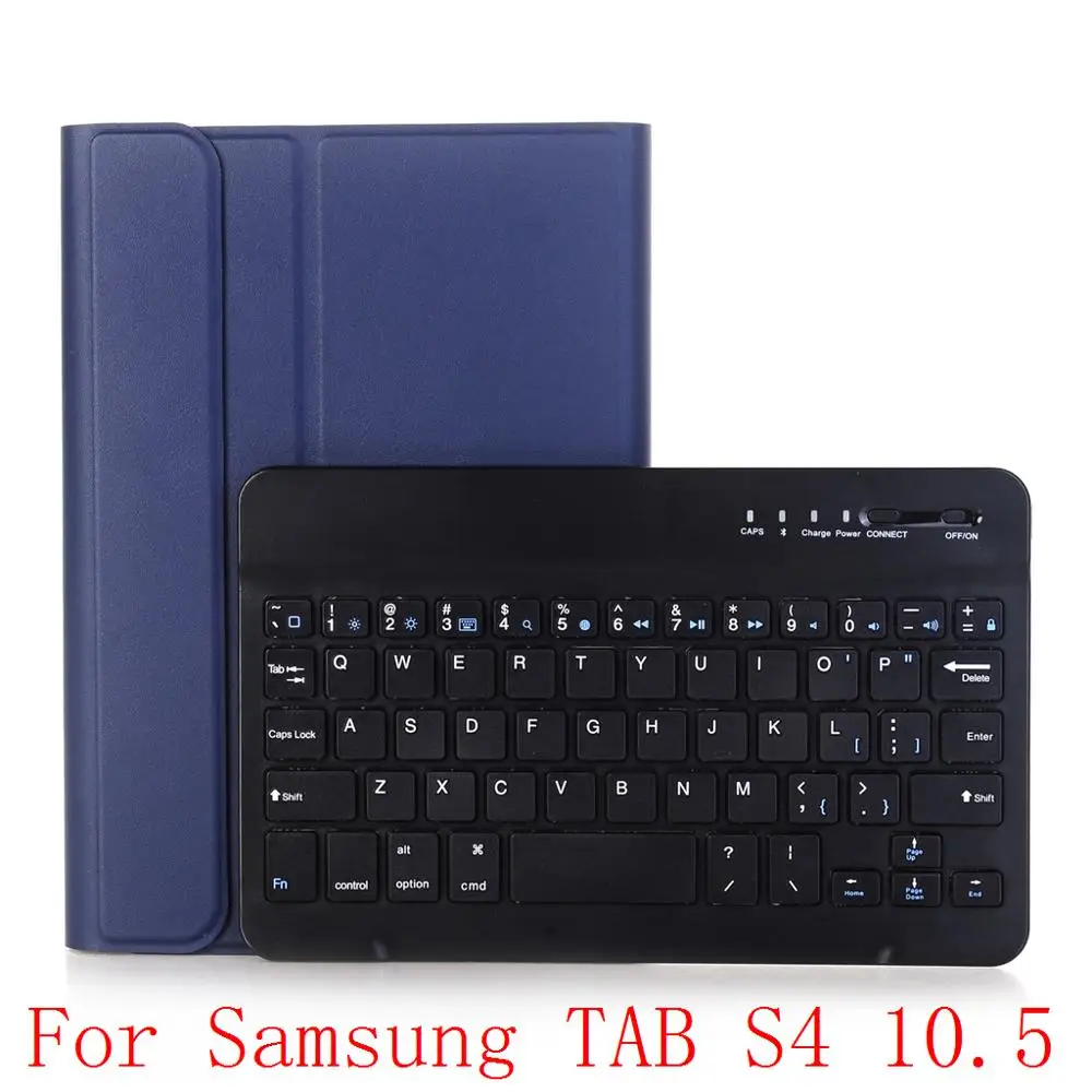 Blue Беспроводной клавиатура чехол для samsung Galaxy TAB S5E Bluetooth чехол с откидной магнитной крышкой клавиатура чехол для планшета для samsung TAB S5E S4 s5 e 10,5 - Цвет: Blue