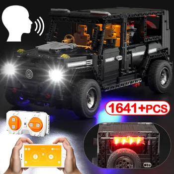 

1641pcs 1:10 RC G-Glass G65 AWD Wagon SUV Vehicle Building Block Technic APP Remote ControlBricks Toys For Children
