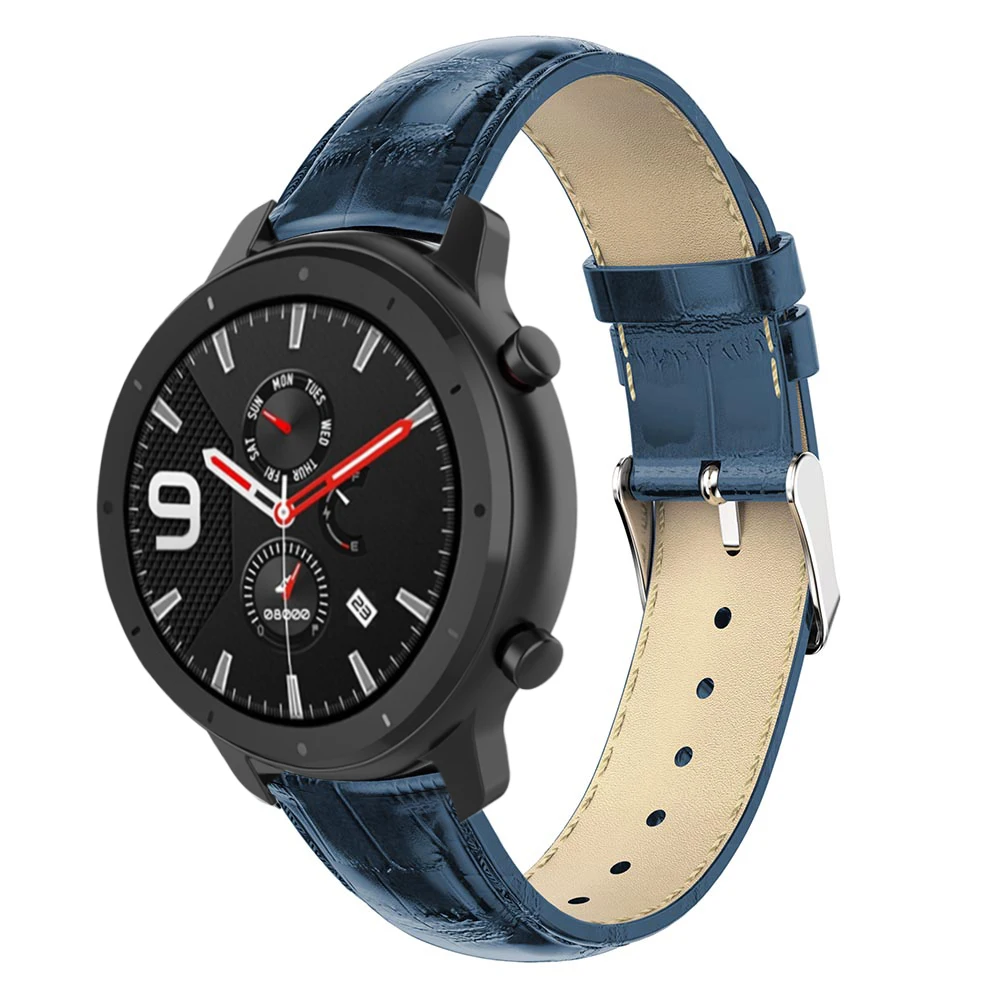 Кожаный браслет для Xiaomi Amazfit GTR 47 мм Stratos 2 2S ремешок для часов huawei GT Honor Magic Correa ремешок для часов