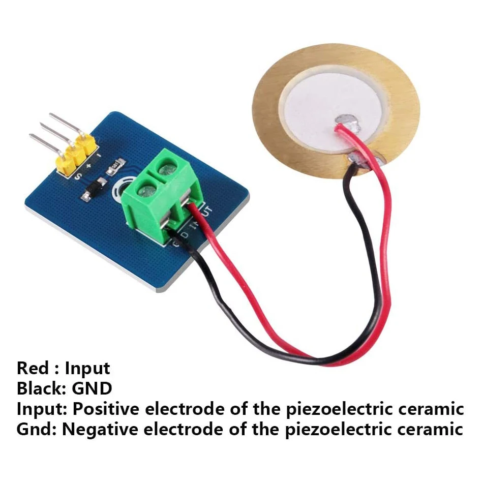 Пьезоэлектрический датчик аналоговый керамический вибрации модуль