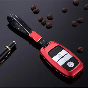 

Car Aluminium Alloy Key Case Holder For KIA Sorento KX5 KX3 K3 K5 Sportage Niro Optima 3/4 Button Smart Fob Key Accessories