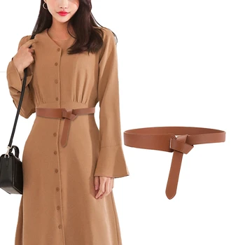 

Women Leather Waist Belt Fashion Female Bow Solid Belts Waistband For Dress Jeans Skirt