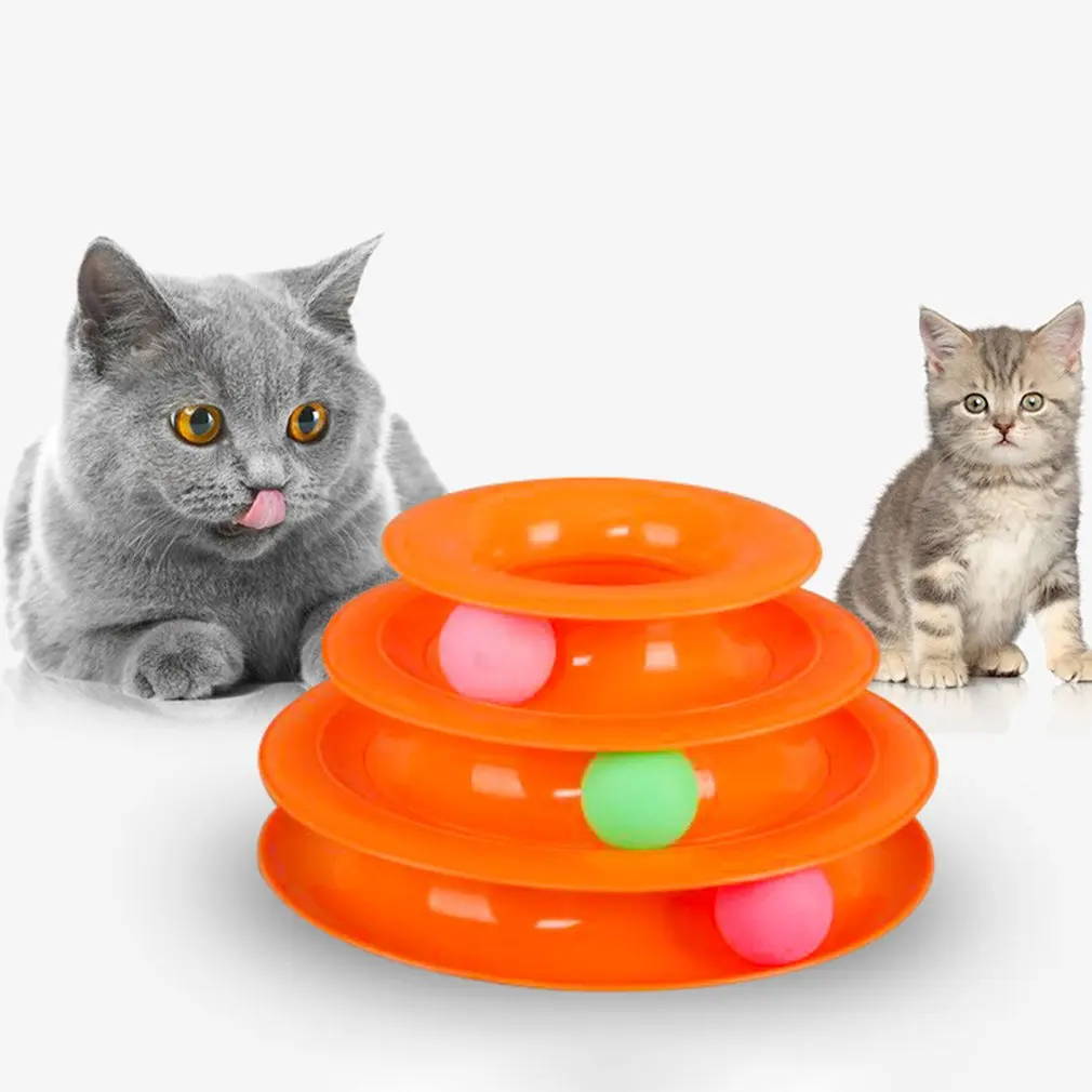 Игрушка для кошек товары для домашних животных Интерактивная настольная игрушка для кошек Однослойная двухслойная трехслойная карусель для кошек