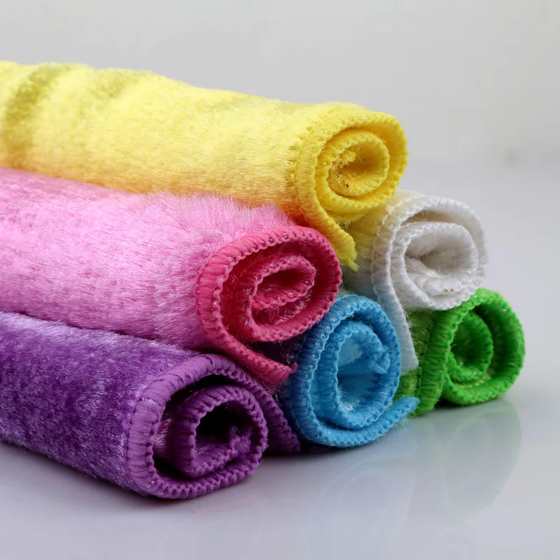 Manufacturers Direct Selling Cleaning cloth Thick Wood Fiber Oil-free Dish Towel Cleaning cloth Double-Sided Water-Absorbing Cle