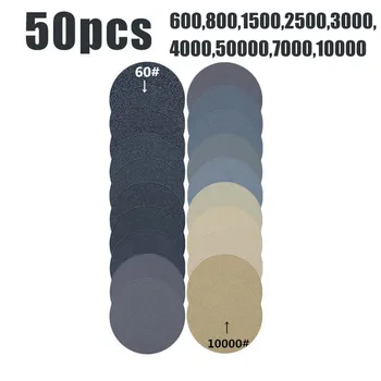 

50PCS 4inch Round Flocking Sandpaper Hook And Loop Silicon Carbide Sanding Discs Silicon Carbide 4 Inch 100mm