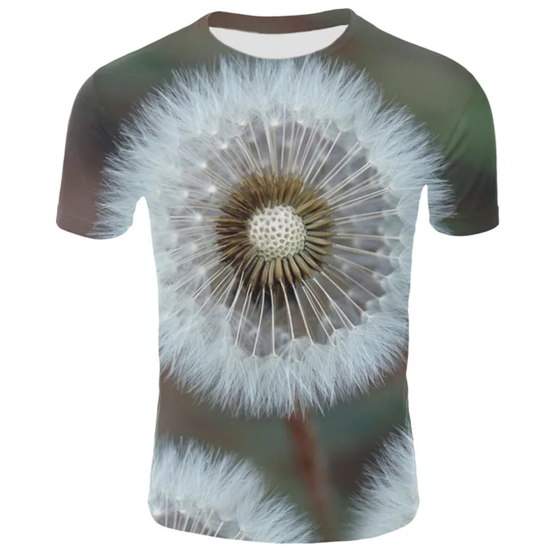 

3dt Shirt Nature/landscape Printing Men And Women T-shirt Clothes Short-sleeved O-collar 3d Printing Sky/grass/tree Men Shirt