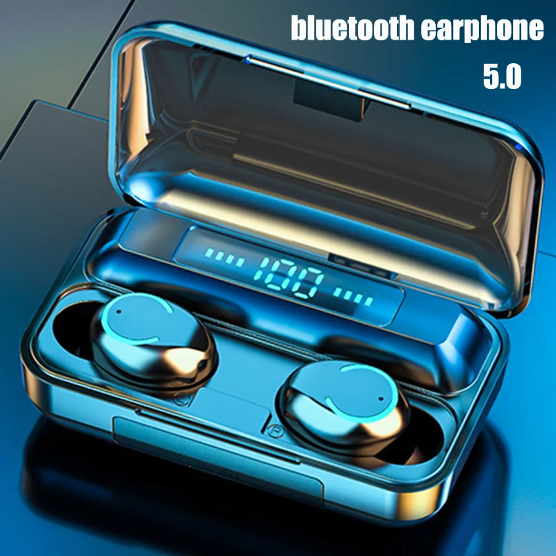 9D Беспроводные наушники с шумоподавлением Спортивная bluetooth гарнитура