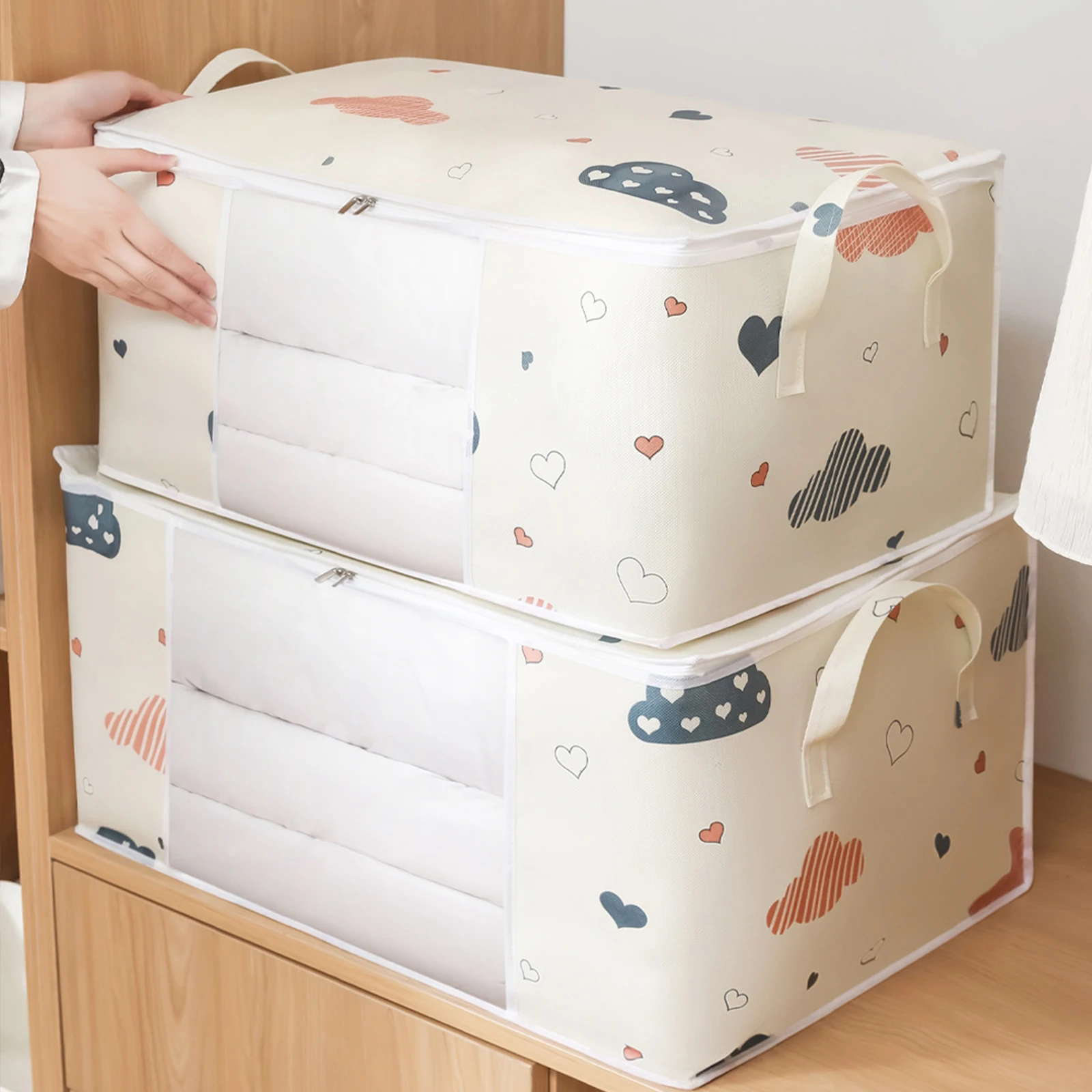 Quilt Clothes Storage Bag Closet Organizer To Store Clothes Bedding Clothing Packaging Bags Wardrobe Organizer