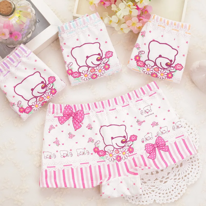 

Combed Cotton CHILDREN'S Underwear Pure Cotton Elastic Waist Edge Girls Boxer Knicker Boxers Baby Underwear Wholesale