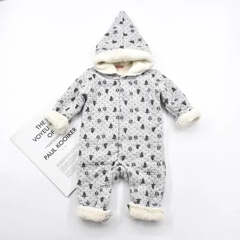 

Winter Baby Clothes Newborns Clothes Men And Women Baby Air Cotton Brushed And Thick Onesie Infant out Clothes Romper