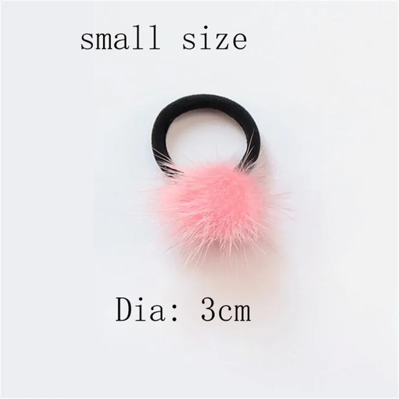 Baby Girl Fashion Gum Pompon Elastic Hair Bands Ball Pink Scrunchy Children Lovely Kids Rubber Headbands Hair Accessories