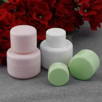 

Cream Jar Bottle Round Empty PP Plastic Cosmetic Container For Beauty Small Sample Makeup Sub-bottling With Screw Caps