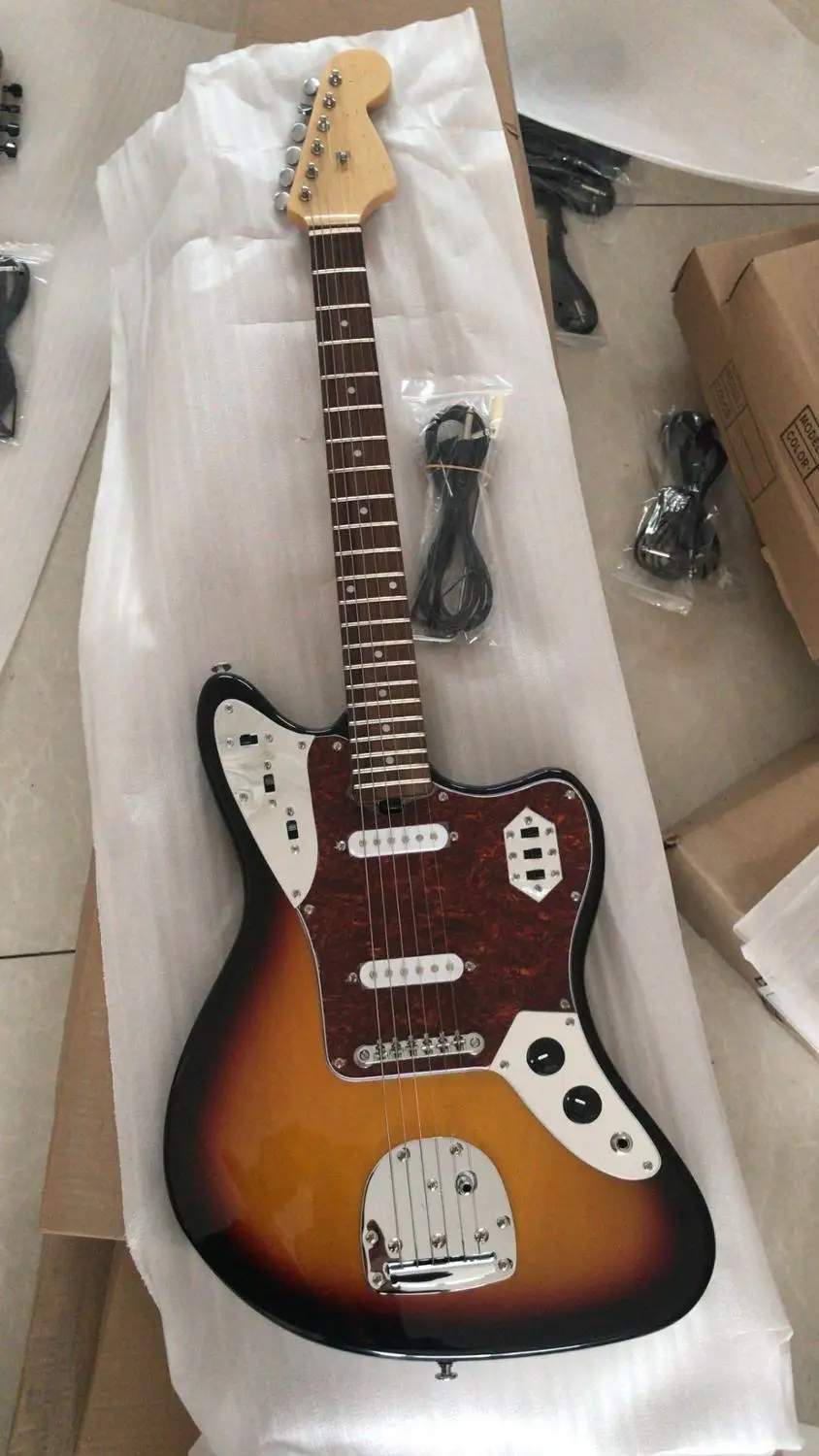 Новая китайская гитара новая модель Ja guar электрогитара в Sunburst 180418