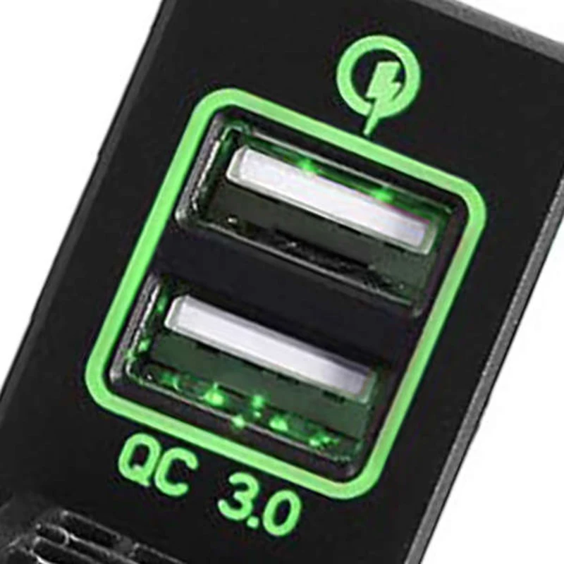 Qc3.0 12-24V Led двойной порт Usb интерфейс зарядное устройство разъем адаптер питания для Toyota Corolla