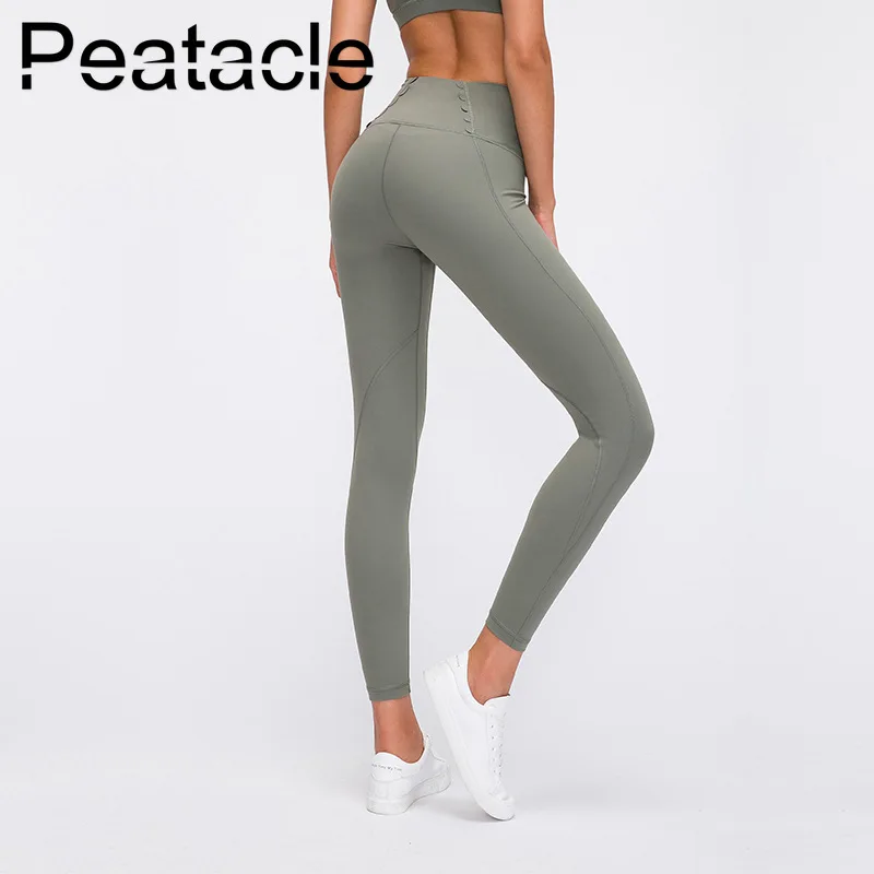Peatacle леггинсы для спортзала, женские штаны для йоги с высокой талией, одноцветные колготки, обтягивающие леггинсы для занятий спортом, фитнесом и бегом, новинка