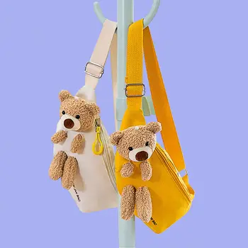 

Youth Gym Bag Chest Bag Anime Bear Canvas Crossbody Bags for Women Travel Bag Sacoche Purse Bolsas De Mujer Purse Designer Bag