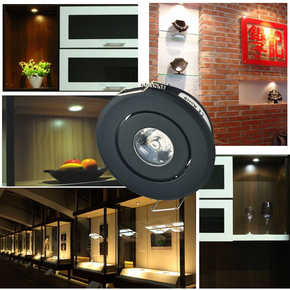 Mini led spot downlights 1W COB 3W LED recessed spot dimmable round led for home cabinet showbox led downlight led spotlight