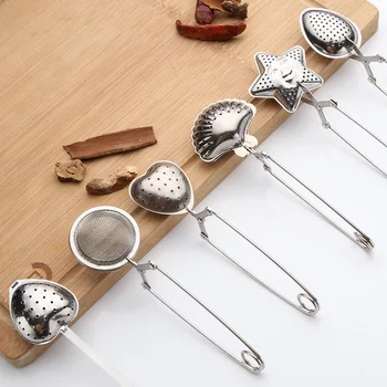 

Strainer Teapot Multi Purpose Seasoning Filter Tea Infuser Silver Sphere Mesh 410 Stainless Steel with Handle Kitchen Tools
