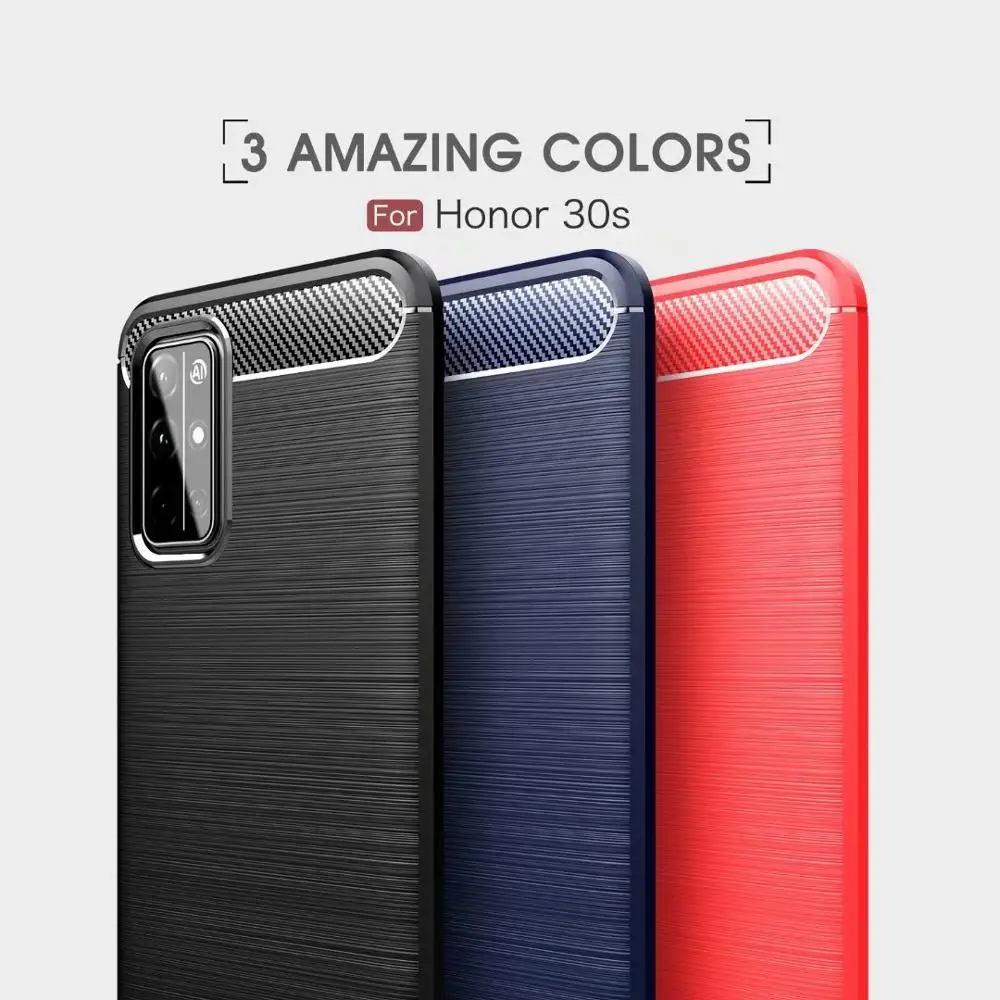 Custodia Morbida In Silicone Tpu Con Protezione Completa In Fibra Di Carbonio Per Huawei Honor 30S Magic P10 P10 Plus P10 Lite Mate 10