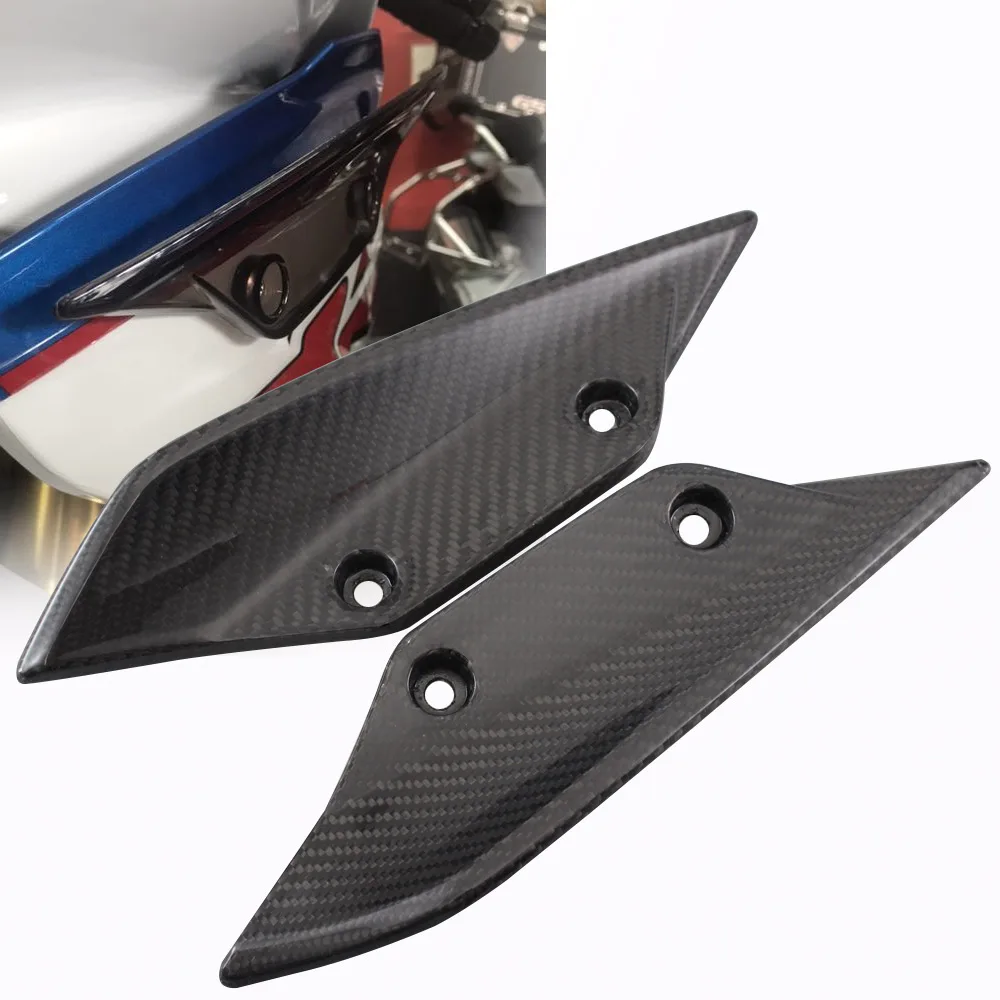 Мотоцикл черный L &amp R углеродное волокно переднее крыло спойлер обтекатель