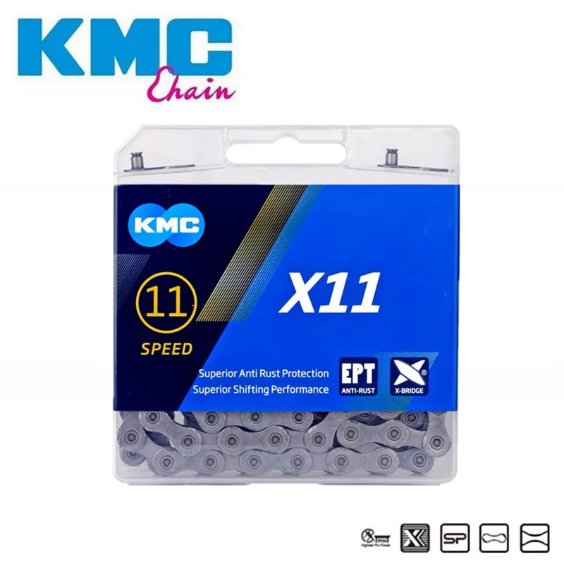 KMC оригинальный X11 цепи 118 звенья цикл переключатель 11 скоростная горная MTB цепь