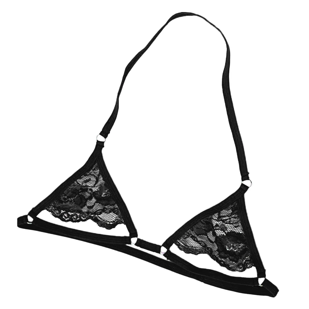 Men's Bra Sissy Lingerie Bralette Smooth Lace Wire-Free Bra Top Underwear
