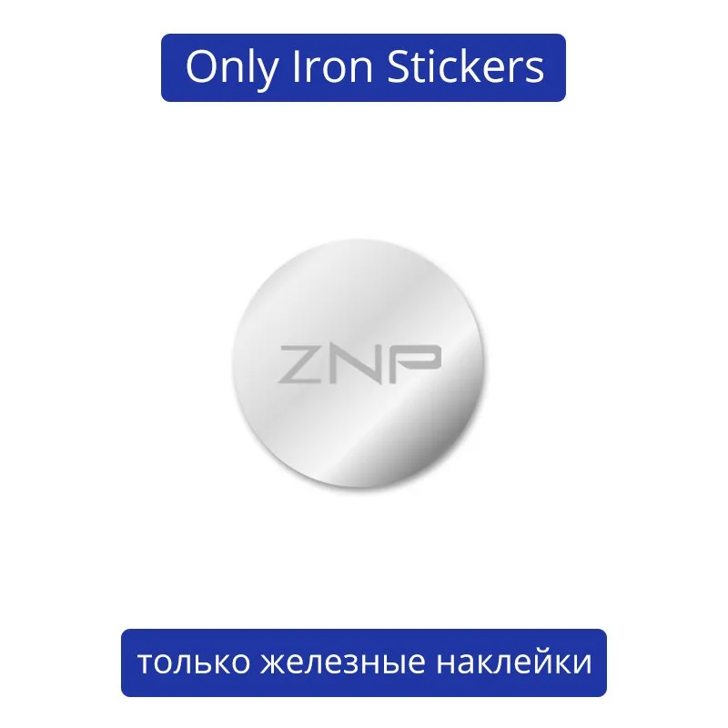ZNP, магнитный автомобильный держатель для телефона, крепление на вентиляционное отверстие, подставка в машину, магнитный gps держатель для мобильного телефона для iPhone X 8 7 samsung S9 S10 - Цвет: 1 Pc lron stickers B