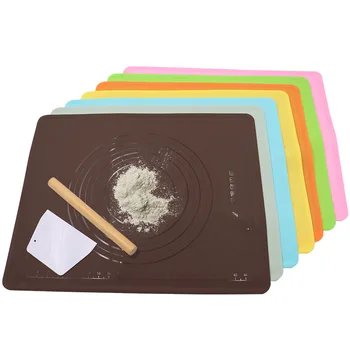 

New Style 50*40 Non-Screen Print Silicone Dough Mat Thick Water Retaining Edge Non-Paint Coaster Kitchen Baking Pad