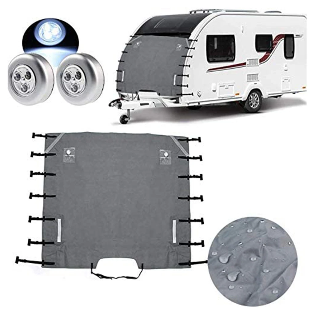Waterproof Caravan Front Towing Cover Chip Protector With Led Guards Lights, Front Towing Cover Car-Covers Waterproof Caravan Front Towing Cover Chip Protector With Led Guards Lights, Front Towing Cover Car-Covers