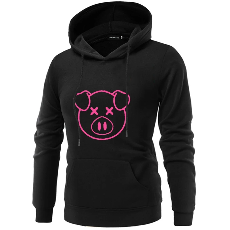 Lucky Pig 3D женские толстовки модные кавайные толстовки 3D зимние повседневные женские толстовки - Цвет: BK