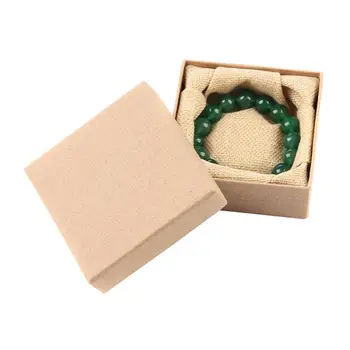

Hot Natural Kraft Brown Jewellery Boxes Watch / Necklace / Bracelet / Ring Storage Case Holder
