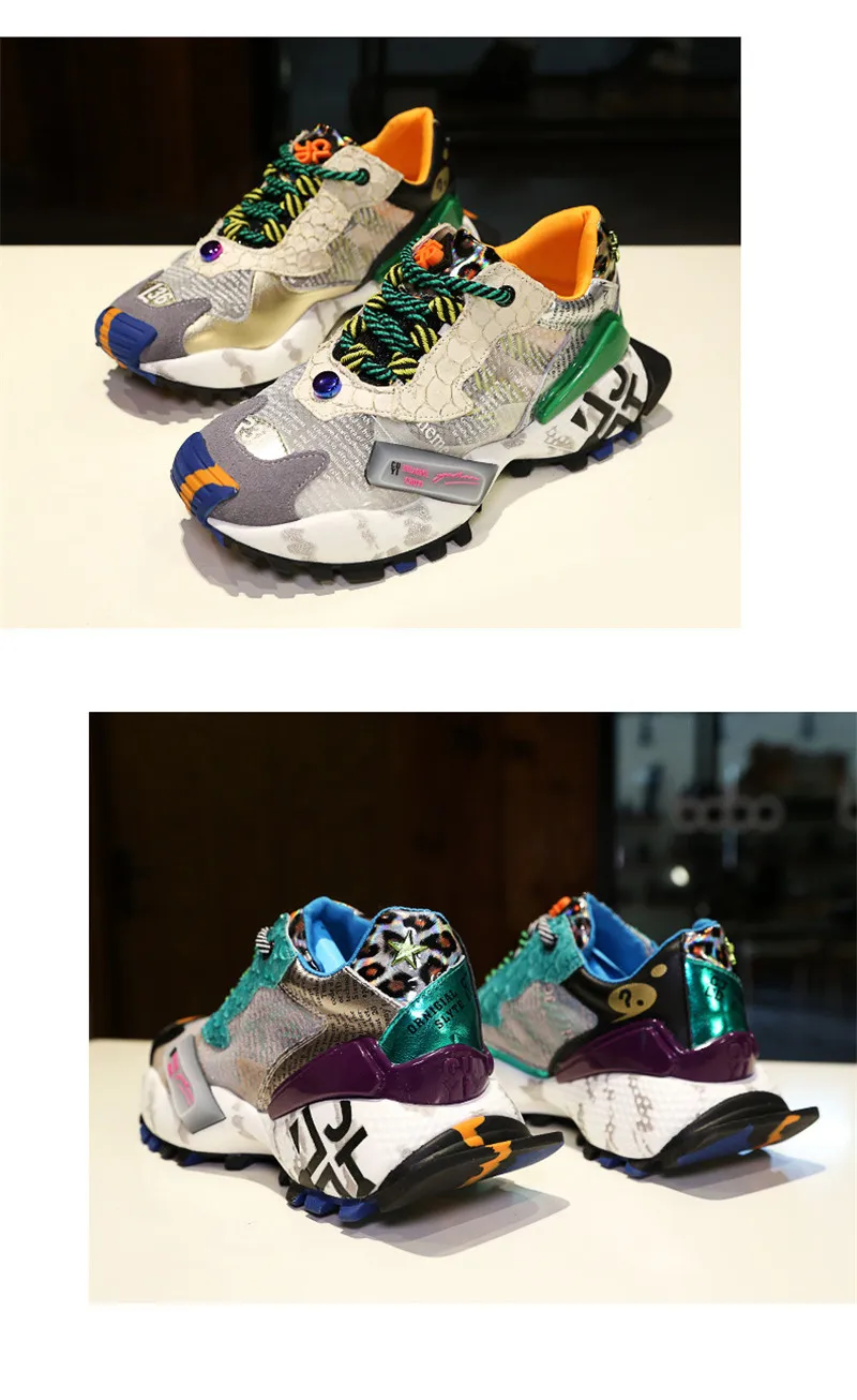 Сетчатая дышащая женская обувь для бега; модная уличная спортивная обувь на толстой подошве; смешанные цвета; женские повседневные кроссовки; женская спортивная обувь
