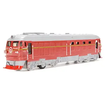 

RCtown Diecast Metal Train Model Toy Classic Train Toy with Sound and Light Vehicle Playset (Red)