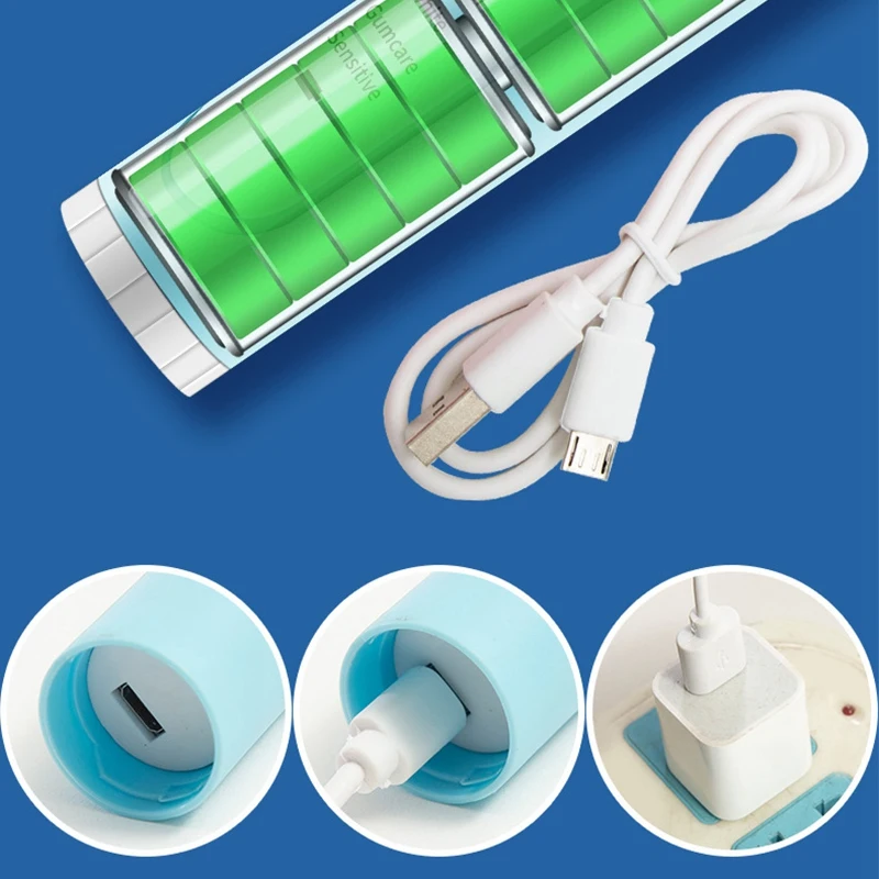 Electric Toothbrush Adult Sonic Brush USB Replacement Brush Heads Electric Toothbrush Adult Sonic Brush USB Replacement Brush Heads