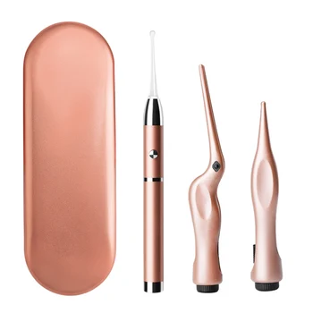 

3Pcs Electric Ear Cleaner Earpicks Ear Wax Removal Tools with LED Light Ear Spoon Tweezer Nose Cleaning Pick Baby Children Set