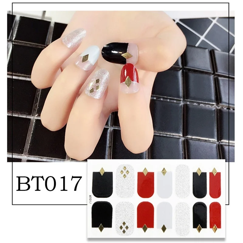 BT017 LADY KINDOM 3D DIY наклейки-лак для ногтей с сеткой и звездами, водонепроницаемая пленка для ногтей, экологичные наклейки для ногтей - Цвет: BT017