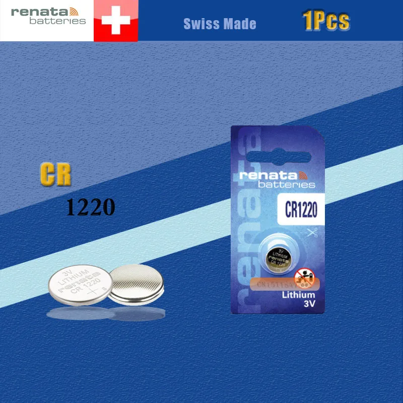 Рената литий Батарея CR1220 3V% 100 бренд renata 1220 Батарея