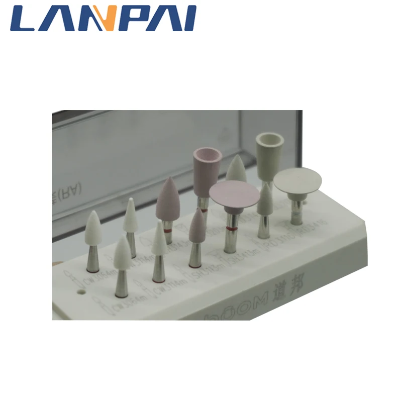 Lanpai Dental White Stone Composite Resin Polishing Kit Porcelain Grinding  FG Burs Dentist Materials