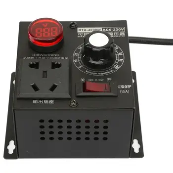 

4000W Motor Fan Speed Controller SCR Electronic Voltage Regulator Temperature Governor AC220V Scientific Test Iinstruments