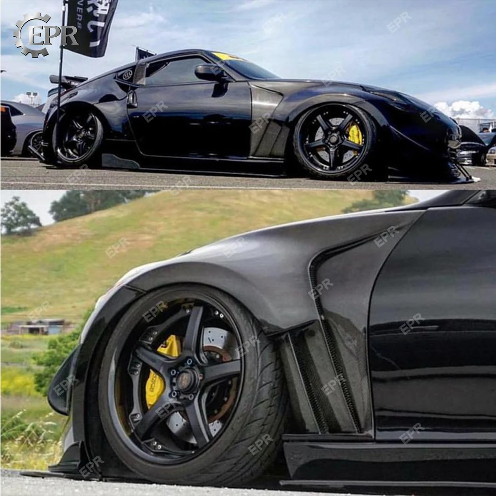 FRP EPA переднее крыло Накладка для Nissan 370Z Z34 EPA стиль стекло/углеродное волокно крыло(без верхнего отверстия) тюнинг для 370Z Z34 гоночная часть