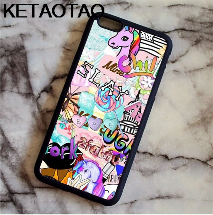Чехол для телефона KETAOTAO Space Unicorn Caticorn Chat s для iPhone 4S SE 5C 5S 6S 7 8 SE X Plus XR XS Max чехол из мягкого ТПУ резины и силикона - Цвет: Слоновая кость