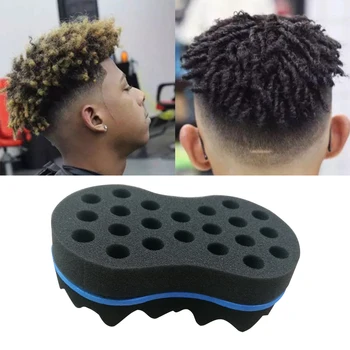 

Handheld Hair Brush Professional Salon Double Sided Braider Tool Wave Shaped Hairdressing Cleaning Multi Holes Care Sponge Curly